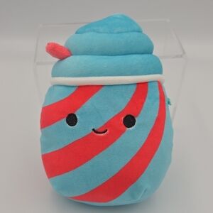 Squishmallows Tucker the Slushie w/Straw Red Blue Plush Kelly Stuffed Toy 6"